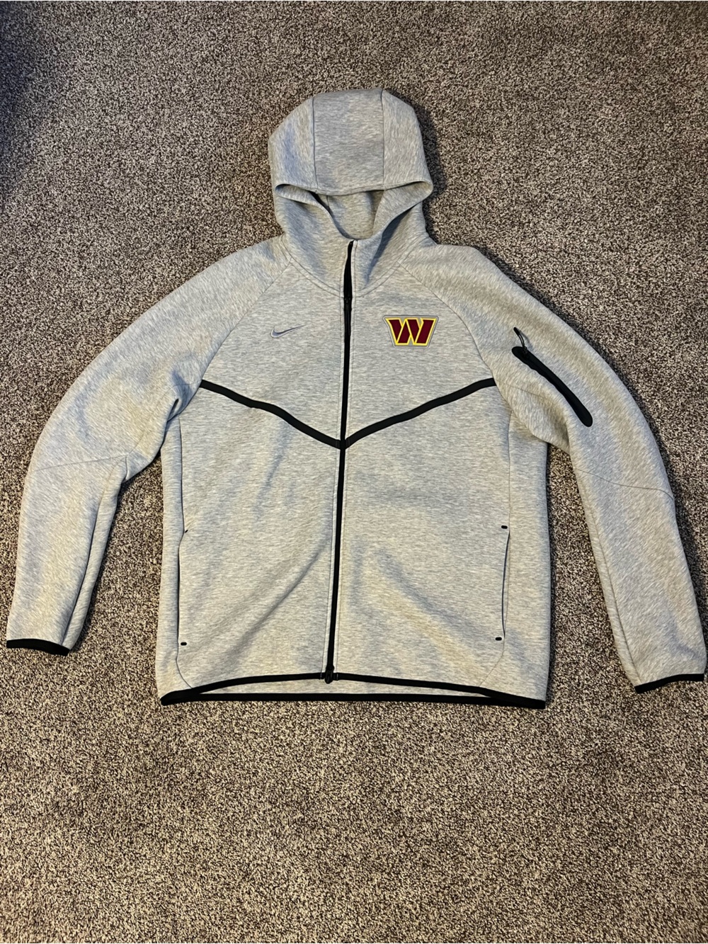 Nike Tech Light Gray Hooded Zip Jacket